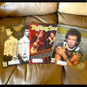 3 cover issues Rolling Stones Keith Richards/Mick Jagger Rolling Stone
